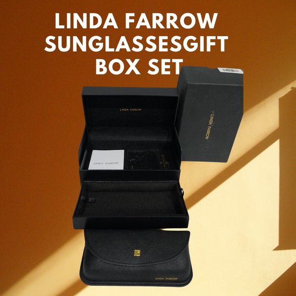 NEW LINDA FARROW GIFT BOX SUNGLASSES CASE, GIFT BOX - Picture 1 of 8